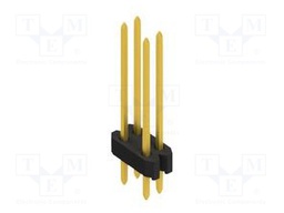 Connector: pin strips; pin header; male; PIN: 4; 1.27mm; THT; 2x2