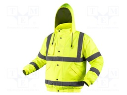 Work jacket; Size: XXXL; yellow; VISIBILTY; with a hood
