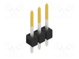 Connector: pin strips; pin header; male; PIN: 3; 2.54mm; THT; 1x3