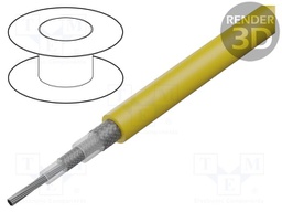 Wire: coaxial; RG58A/U; 1x20AWG; stranded; Cu; PVC; yellow; 152m