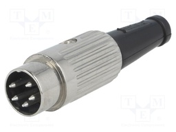 Plug; DIN; male; PIN: 5; Layout: 240°; straight; for cable; soldering