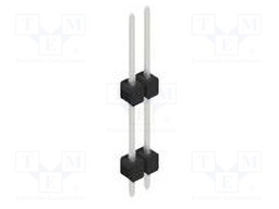 Connector: pin strips; pin header; male; PIN: 2; 2.54mm; THT; 1x2