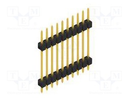 Connector: pin strips; pin header; male; PIN: 10; 2.54mm; THT; 1x10