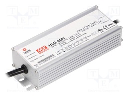 Power supply: switched-mode; LED; 62.4W; 48VDC; 1.3A; 90÷305VAC