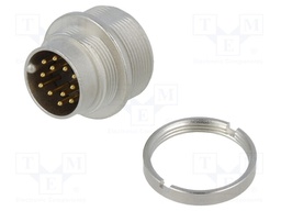 Connector: M16; male; for panel mounting,rear side nut,screwed