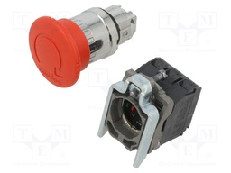 Switch: emergency stop; 22mm; Stabl.pos: 2; NC x2 + NO; red; none