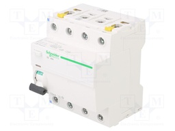 RCD breaker; Inom: 63A; Ires: 100mA; Poles: 4; 400V; Mounting: DIN