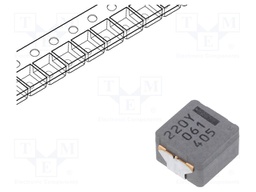 Power Inductor (SMD), 22 µH, 4.1 A, Wirewound, 6.9 A, 8.5mm x 8mm x 5.4mm