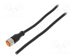Connection lead; M12; PIN: 4; straight; 5m; plug; 250VAC; 4A; IP67