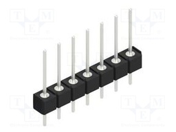Connector: pin strips; pin header; male; PIN: 7; 2.54mm; THT; 1x7