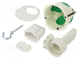 Enclosure: back box; Ø: 71mm; Z: 49mm; plaster embedded; PP/TPE