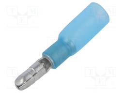 Terminal: round; male; Ø: 4mm; 1.5÷2.5mm2; crimped; for cable; blue