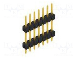 Connector: pin strips; pin header; male; PIN: 7; 2.54mm; THT; 1x7
