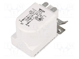 Filter: anti-interference; 250VAC; Cx: 0.47uF; Cy: 22nF; 1mH; 680kΩ