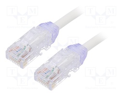 Patch cord; TX6A-28™,U/UTP; 6a; solid; Cu; LSZH; white; Len: 5m