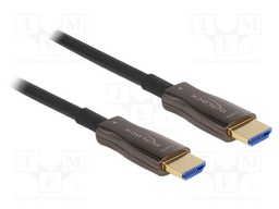Cable; HDMI plug,both sides; TPU; metal; Len: 100m; black; 48Gbps