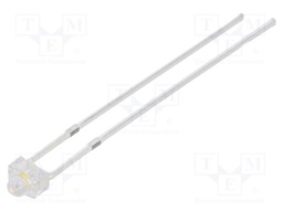 LED; 1.8mm; white warm; 7500mcd; 50°; 2.9÷3.4V; Front: convex; oval