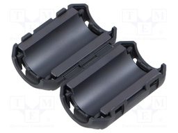 Ferrite: two-piece; on round cable; A: 36mm; B: 29mm; C: 13mm