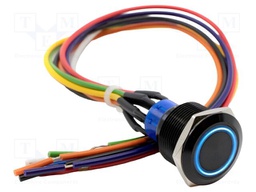 Switch: vandal resistant; Pos: 2; DPDT; 3A/250VAC; IP67; ON-ON; blue