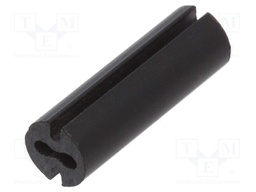 Spacer sleeve; LED; Øout: 4.8mm; ØLED: 3mm; L: 15mm; black; UL94V-0