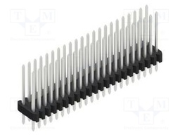 Connector: pin strips; pin header; male; PIN: 44; 1.27mm; THT; 2x22