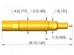 Test needle; plug-in