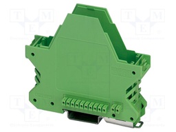 Enclosure base; with terminals; green; UL94V-0; ME 22,5; X: 84.8mm