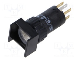 Switch: body; 16mm; Stabl.pos: 1; NC + NO; Pos: 2; Cutout: Ø16.2mm