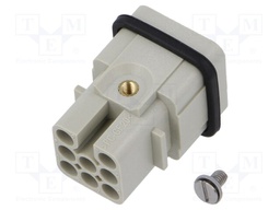 Connector: rectangular; male; PIN: 8; size 1; w/o contacts