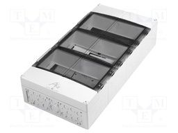 Enclosure: for modular components; IP55; grey; No.of mod: 36