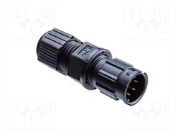 Plug; Connector: circular; size B; male; PIN: 12; bayonet; 2A; IP67