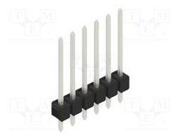 Connector: pin strips; pin header; male; PIN: 6; 2.54mm; THT; 1x6