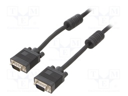 Cable; D-Sub 15pin HD plug,both sides; black; 1.8m