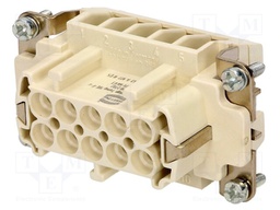 Connector: rectangular; female; Han E High Temp; PIN: 10; size 10B