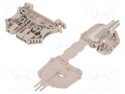 Splice terminal: rail; 2.5mm2; ways: 1; terminals: 2; beige; TS35