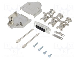 D-Sub HD; PIN: 26; female; shielded; straight; soldering; for cable