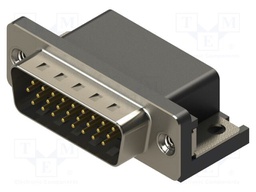 Connector: D-Sub HD; PIN: 26; socket; male; angled; THT; MHHDR