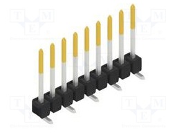 Connector: pin strips; pin header; male; PIN: 9; 2.54mm; SMT; 1x9