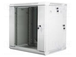 Enclosure: rack cabinet; Standard: 19"; 12U; grey; Z: 600mm; X: 600mm