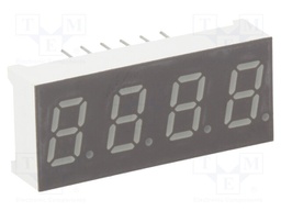 Display: LED; 7-segment; 7.62mm; 0.3"; No.char: 4; red; 24÷48mcd
