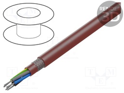 Wire; SiHF-C-Si; Cu; stranded; 5G2,5mm2; silicone; brown-red