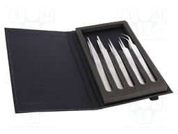 Set of tweezers; for precision works; 5pcs.