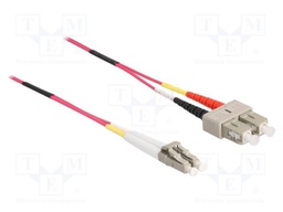 Fiber patch cord; OM4; LC/PC,SC/PC; 10m; 50/125um; LSZH; grey