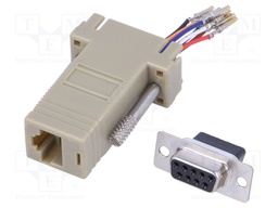 Transition: adapter; RJ45 socket,D-Sub 9pin female