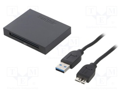 Card reader: memory; USB 3.0; CF Type II; black