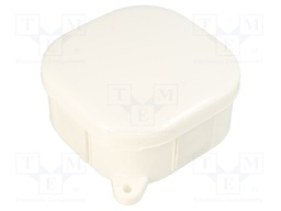 Enclosure: junction box; X: 92mm; Y: 92mm; Z: 44mm; IP54; white