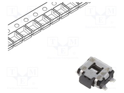 Microswitch TACT; SPST; Pos: 2; 0.05A/12VDC; SMT; 1.6N; 1.35mm