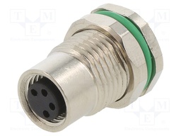Connector: M8; female; PIN: 4; straight; for panel mounting; socket