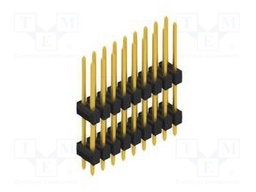 Connector: pin strips; pin header; male; PIN: 18; 2.54mm; THT; 2x9