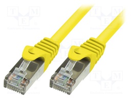 Patch cord; F/UTP; 6; stranded; CCA; PVC; yellow; 3m; 26AWG
